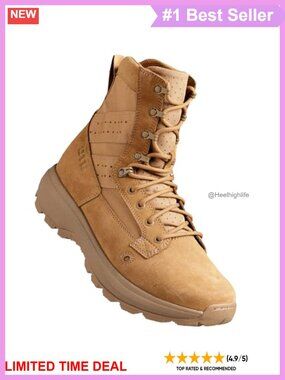 Tactical Military Combat Boots Waterproof Slip-Resistant Leather Suede